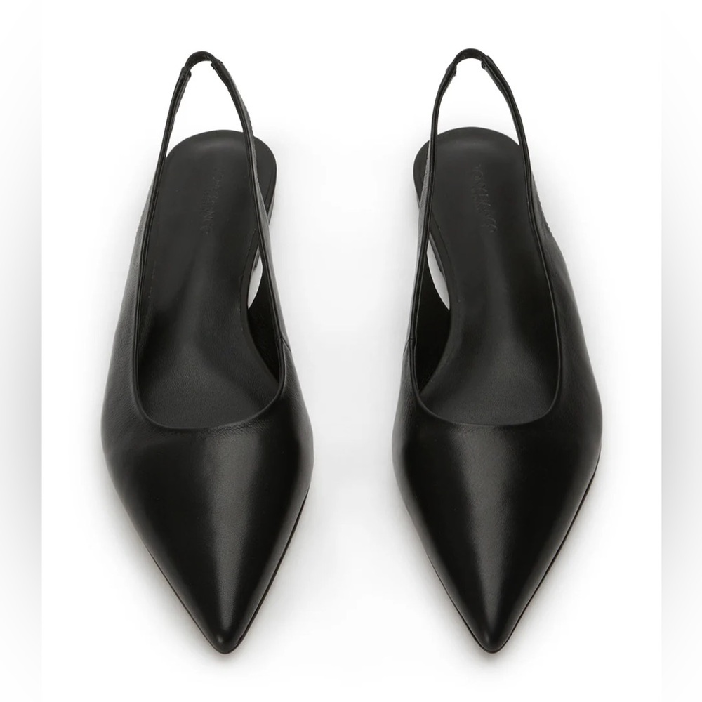 Tony Bianco Javier Slingback Flats Black Venice Pointed Toe Size 5.5